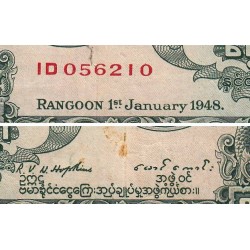 Birmanie - Pick 37 - 100 rupee - Série 1D - 01/01/1948 - Etat : TB