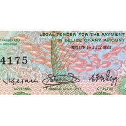 Belize - Pick 43 - 1 dollar - Série A/6 - 01/07/1983 - Etat : NEUF