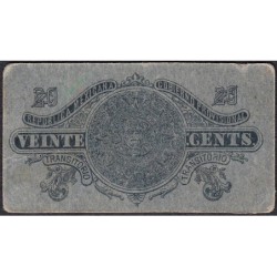 Gouvernement Provisoire du Mexique - Pick S 699 - 20 centavos - Série H XXXIII - 1914 - Etat : SUP