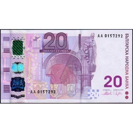 Bulgarie - Pick 121a - 20 leva - Série AA - 2020 - Commémoratif - Etat : NEUF