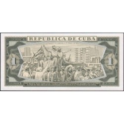 Cuba - Pick 102d - 1 peso - Série BA 05 - 1988 - Etat : NEUF