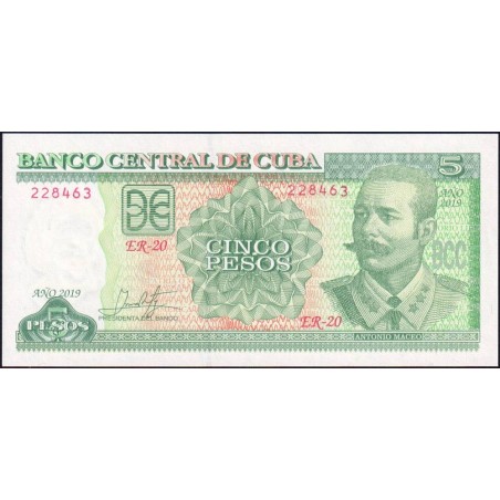 Cuba - Pick 116r - 5 pesos - Série ER-20 - 2019 - Etat : NEUF