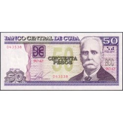 Cuba - Pick 123k - 50 pesos - Série BO-63 - 2016 - Etat : NEUF