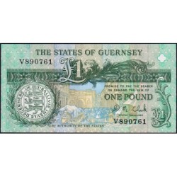 Guernesey - Pick 52c - 1 pound - Série V - 2004 - Etat : NEUF