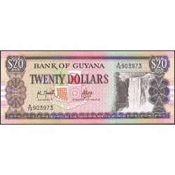 Guyana - Pick 27_2 - 20 dollars - Série A/79 - 1992 - Etat : NEUF