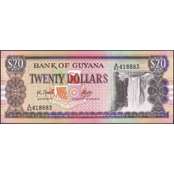 Guyana - Pick 27_2 - 20 dollars - Série A/83 - 1992 - Etat : NEUF