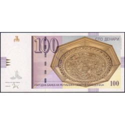 Macédoine du Nord - Pick 29a - 100 denars - Série 3 Ѓ - 05/2022 - Etat : NEUF