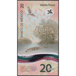Mexique - Pick 132b_3 - 20 pesos - Série AQ - 24/05/2021 - Polymère commémoratif - Etat : NEUF