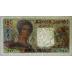 Tahiti - Papeete - Pick 21c - 20 francs Série V.130 - 1962 - Etat : NEUF