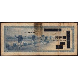 Nouvelle-Calédonie - Nouméa - Pick 45 - 1'000 francs - Série T34 - 1943 - Etat : B+