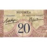 Nouvelle-Calédonie - Nouméa - Pick 37b - 20 francs - Série P.54 - 1937 - Etat : TB à TB+