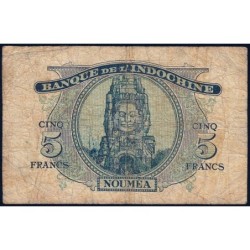 Nouvelle-Calédonie - Nouméa - Pick 48 - 5 francs - Série N - 1944 - Etat : TB-
