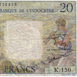 Nouvelle-Calédonie - Nouméa - Pick 50c - 20 francs - Série K.150 - 1963 - Etat : TB-
