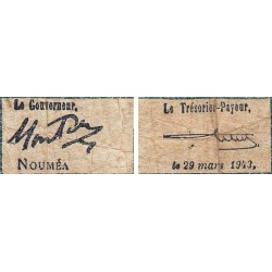 Nouvelle-Calédonie - Nouméa - Pick 54 - 50 centimes - 29/03/1943 - Etat : B+