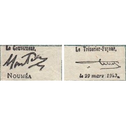 Nouvelle-Calédonie - Nouméa - Pick 54 - 50 centimes - 29/03/1943 - Etat : TTB