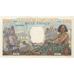 Tahiti - Papeete - Pick 15as - 1'000 francs - Série O.00 - 1940 - Spécimen - Etat : SUP