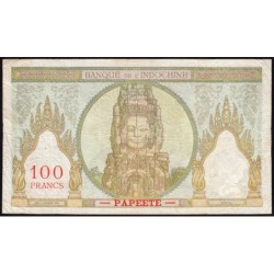 Tahiti - Papeete - Pick 14d - 100 francs - Série Z.114 - 1961 - Etat : TB-
