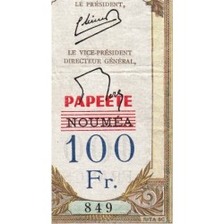 Tahiti - Papeete - Pick 16A - 100 francs - Série Z.145 - 1961 - Etat : TB+ à TTB