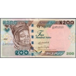 Nigéria - Pick 29f - 200 naira - Série Y/34 - 2007 - Etat : NEUF