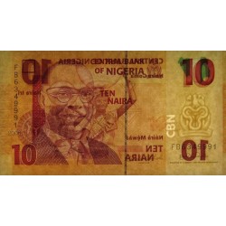 Nigéria - Pick 33c - 10 naira - Série FB - 2008 - Etat : NEUF