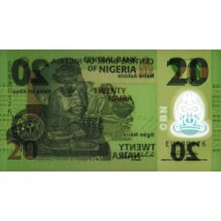 Nigéria - Pick 34a_1 - 20 naira - Série EU - 2006 - Polymère - Etat : NEUF