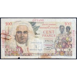 Antilles Françaises - Pick 1 - 1 nouv. franc sur 100 francs - Série Q.1 - 1960 - Etat : B+ à TB-