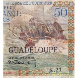 Guadeloupe - Pick 34 - 50 francs - Série K.21 - 1946 - Etat : TB-