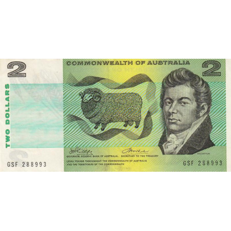 Australie - Pick 38d - 2 dollars - Série GSF - 1972 - Etat : TTB+