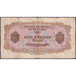 Bulgarie - Pick 73a - 5'000 leva - Série T - 1945 (1947) - Etat : B+