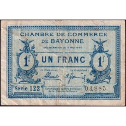 Bayonne - Pirot 21-67 - 1 franc - Série 122 - 05/05/1920 - Etat : TB+