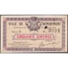 88 - Pirot 61v - Remiremont - 50 centimes - Série B - 23/09/1915 - Etat : NEUF