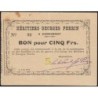 88 - Pirot 47 - Cornimont - 5 francs - Sans série - 04/08/1914 - Etat : TTB