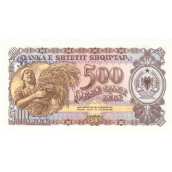 Albanie - Pick 31a - 500 lekë - Série PH - 1957 - Etat : NEUF
