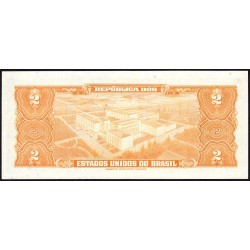 Brésil - Pick 151b - 2 cruzeiros - Série 1069 - Sans estampa - 1958 - Etat : NEUF