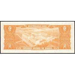 Brésil - Pick 151b - 2 cruzeiros - Série 1079 - Sans estampa - 1958 - Etat : NEUF