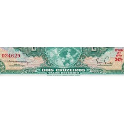 Brésil - Pick 157Aa - 2 cruzeiros - Série 347 - Estampa 2 - 1956 - Etat : NEUF