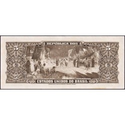 Brésil - Pick 158c - 5 cruzeiros - Série 1344 - Estampa 2 - 1957 - Etat : NEUF