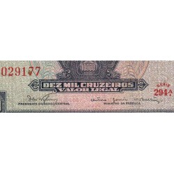 Brésil - Pick 182Ba - 10'000 cruzeiros - Série 294 - Sans estampa - 1966 - Etat : B+