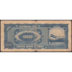 Brésil - Pick 182Ba - 10'000 cruzeiros - Série 427 - Sans estampa - 1966 - Etat : B