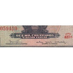 Brésil - Pick 182Ba - 10'000 cruzeiros - Série 427 - Sans estampa - 1966 - Etat : B