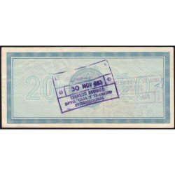 Cuba - Chèque de voyage - Banco Nacional de Cuba - 20 pesos - 1983 - Etat : TTB