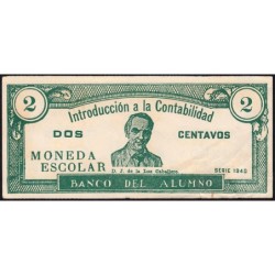 Cuba - Billet scolaire - Banco del Alumno - 2 centavos - 1940 - Etat : TTB-