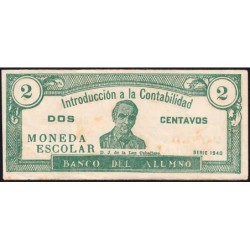 Cuba - Billet scolaire - Banco del Alumno - 2 centavos - 1940 - Etat : TTB