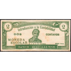 Cuba - Billet scolaire - Banco del Alumno - 2 centavos - 1940 - Etat : TTB