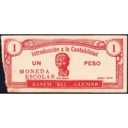 Cuba - Billet scolaire - Banco del Alumno - 1 peso - 1940 - Etat : B
