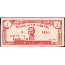 Cuba - Billet scolaire - Banco del Alumno - 1 peso - 1940 - Etat : TTB-