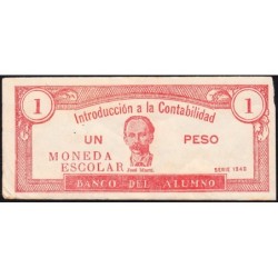 Cuba - Billet scolaire - Banco del Alumno - 1 peso - 1940 - Etat : TTB-