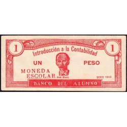 Cuba - Billet scolaire - Banco del Alumno - 1 peso - 1940 - Etat : TTB+