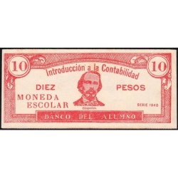 Cuba - Billet scolaire - Banco del Alumno - 10 pesos - 1940 - Etat : SUP