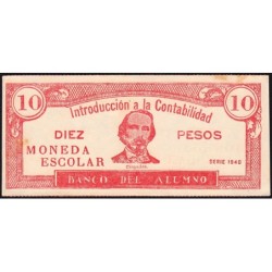 Cuba - Billet scolaire - Banco del Alumno - 10 pesos - 1940 - Etat : SUP